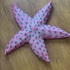 Red Glitter Starfish Decorative Piece wall art